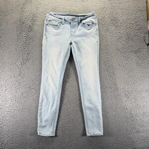 WallFlower Jeans Womens 7 Blue Cotton Denim Skinny Travel Workwear Faded Stretch